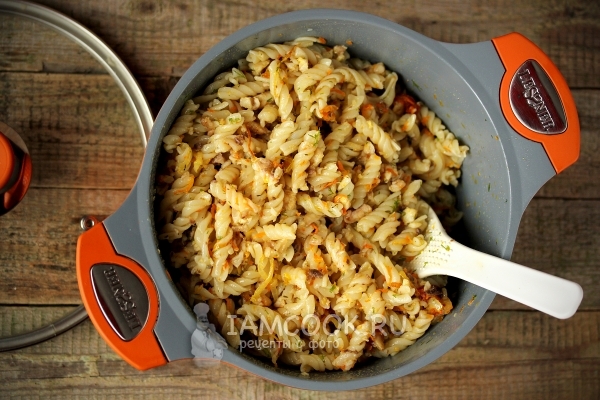 Рецепт макарон с рыбой