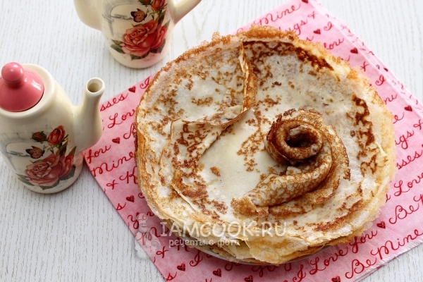 Рецепт блинчиков на крахмале