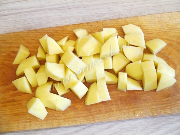 Картофель порезанный