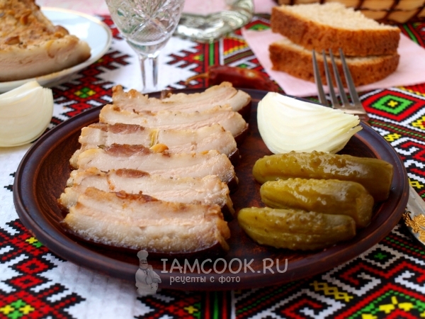 Фото сала, запечённого в духовке