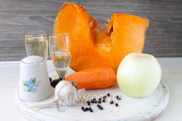 Ингредиенты для икры из тыквы