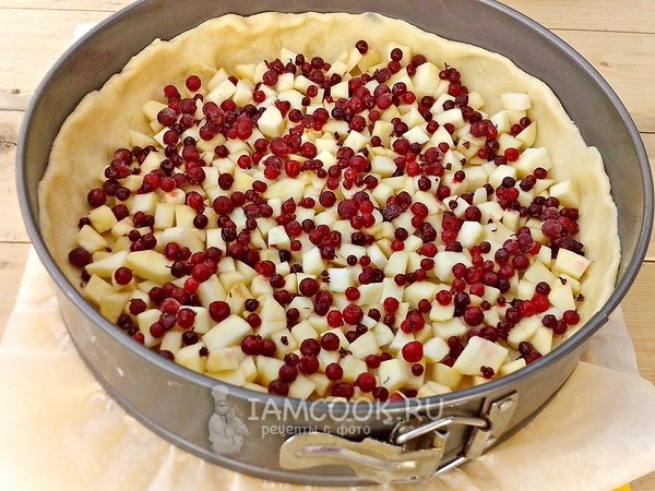 Положить бруснику