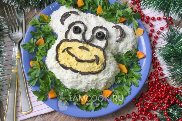 Фото салата «Сытая обезьянка»