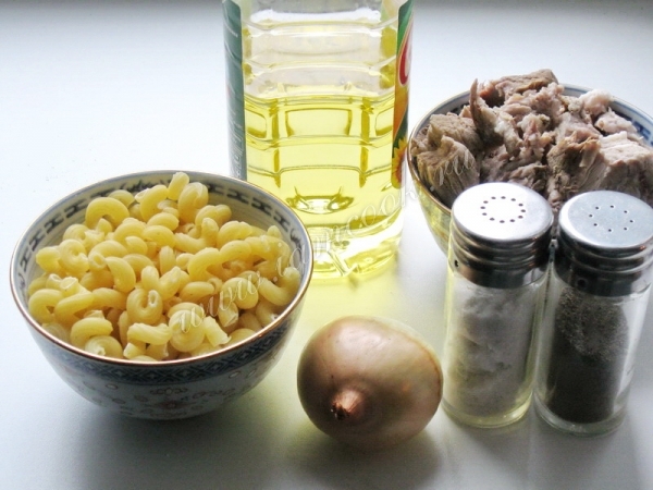 Ингредиенты для макарон по флотски с мясом