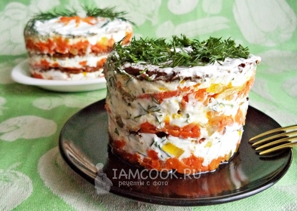 Фото печёночного торта из говяжьей печени