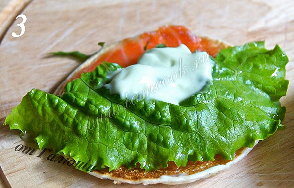 Готовим блинчики с красной рыбой