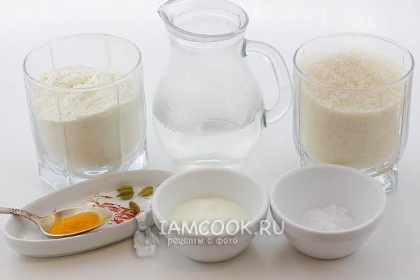 Ингредиенты для джалеби