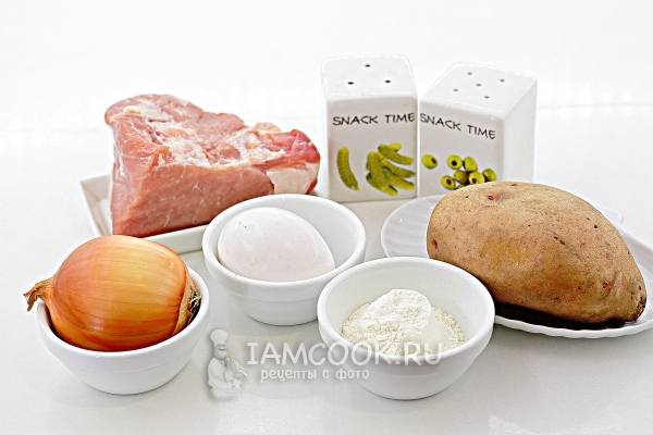 Ингредиенты для картофельных зраз с мясом