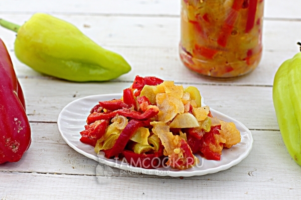 Рецепт салата из болгарского перца на зиму