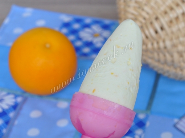 Рецепт апельсинового мороженого с мартини