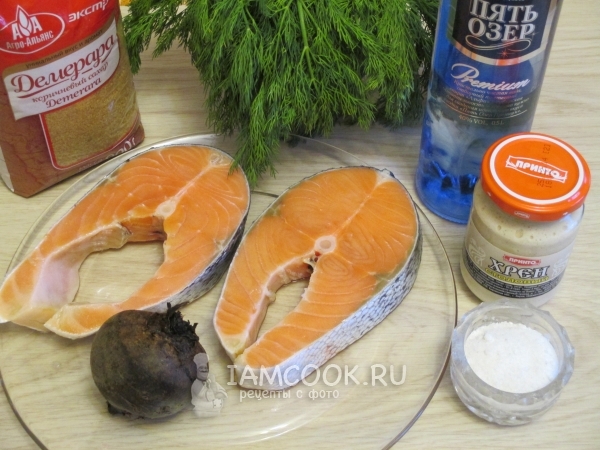 Ингредиенты для гравлакса