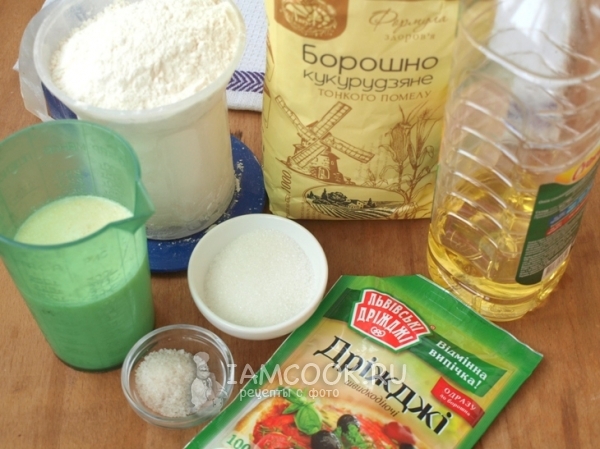 Ингредиенты для кукурузного хлеба