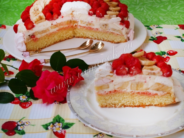 Рецепт клубничного торта с зефиром