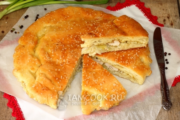 Фото заливного пирога с курицей