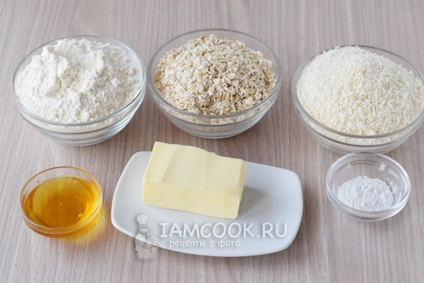 Ингредиенты для печенья Анзак