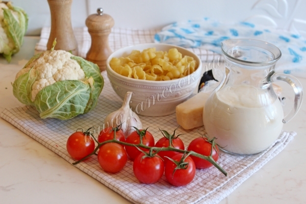 Ингредиенты для запеканки из цветной капусты