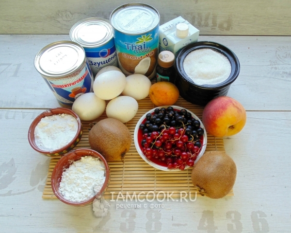 Ингредиенты для мексиканского пирога Tres Leshes/Три молока