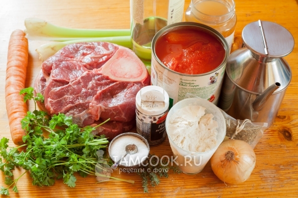 Ингредиенты для оссобуко