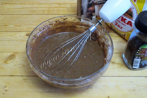 Тесто для шоколадного кекса