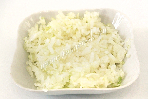 Лук репчатый порезанный