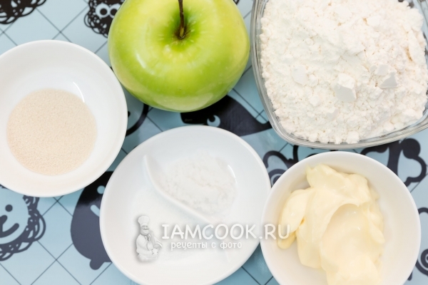Ингредиенты для яблочного хлеба на майонезе