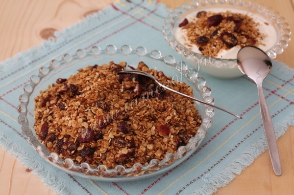 Рецепт мюсли с клюквой