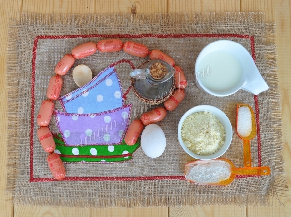 Ингредиенты для корн-догов