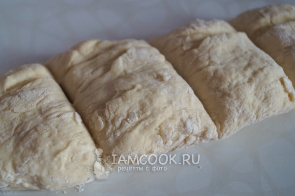 Поделить тесто на части