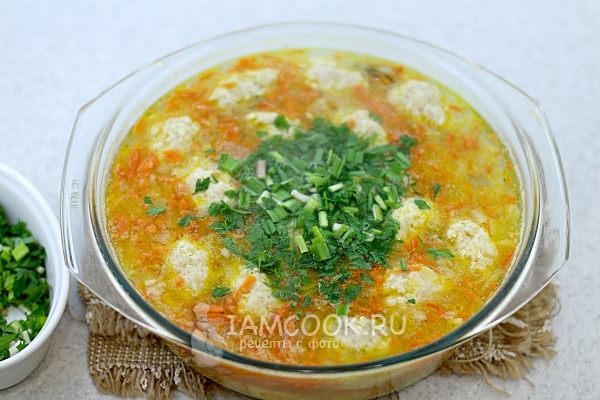 Рецепт супа с куриными клёцками