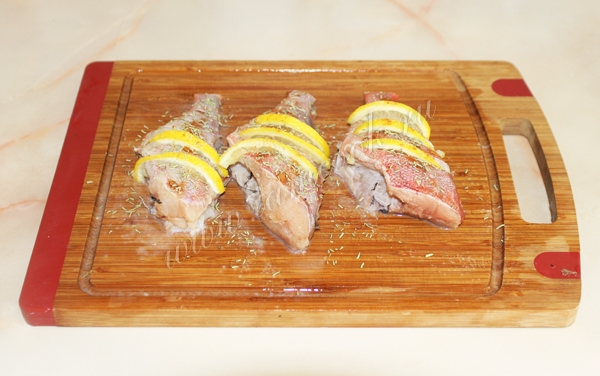 Тушки морского окуня для запекания