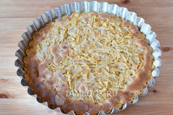 Готовый пирог с яблоками рецепт на быструю руку