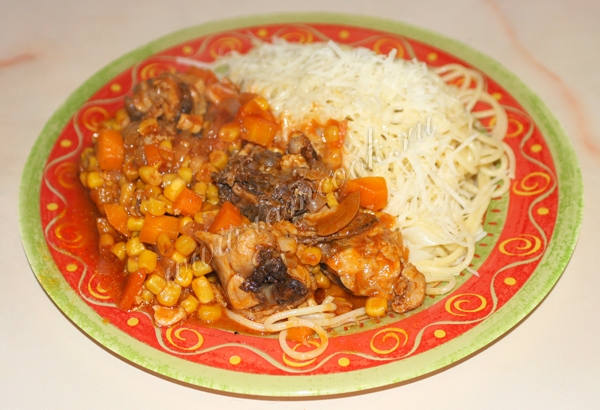 фотография курицы по мексикански в тарелке