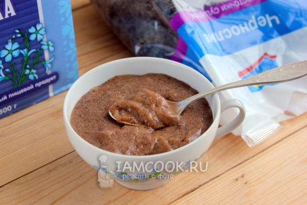 Льняная каша с черносливом