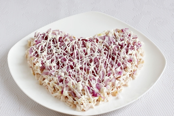 Второй слой салата Признание