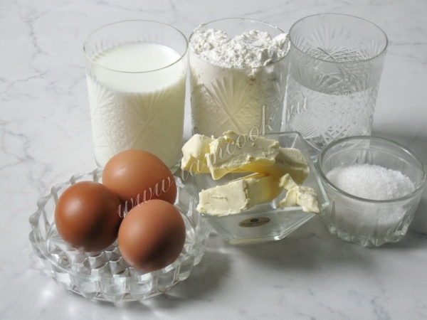 Ингредиенты для эклеров