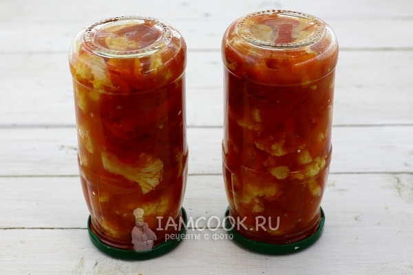 Фото салата из цветной капусты на зиму