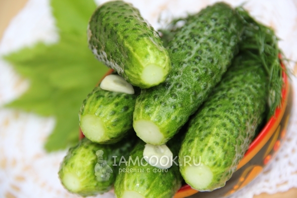 Фото малосольных огурцов на минеральной воде