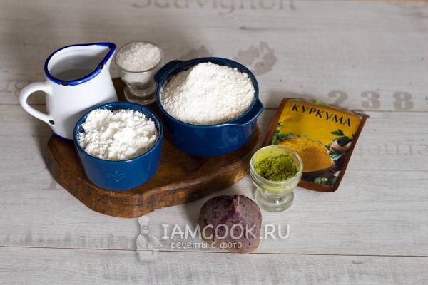 Ингредиенты для лапши «Удон» в домашних условиях