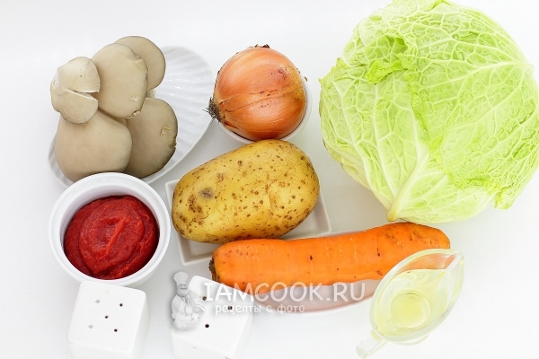 Ингредиенты для голубцов с картошкой