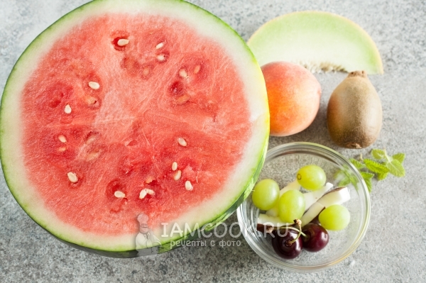 Ингредиенты для фруктовой пиццы