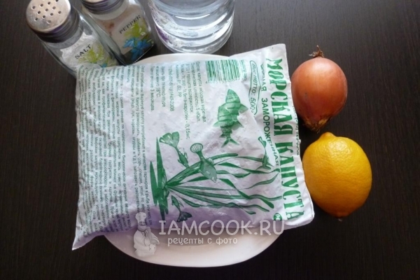 Ингредиенты для маринованной морской капусты