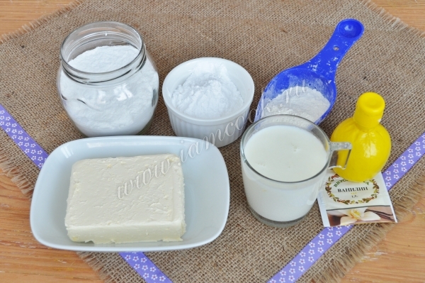 Ингредиенты для печенья Мария