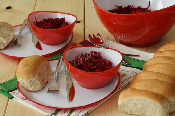 Рецепт салата из свеклы и фасоли