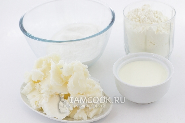 Ингредиенты для коржиков на смальце
