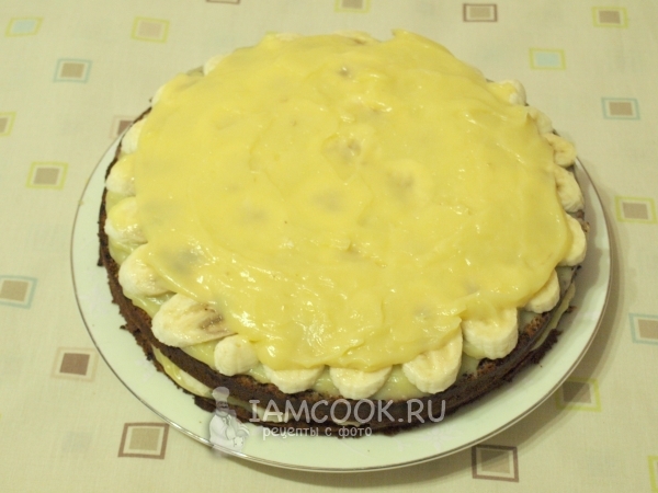 Смазать бананы кремом