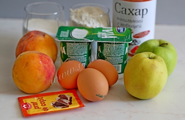 Ингредиенты для пирога на йогурте