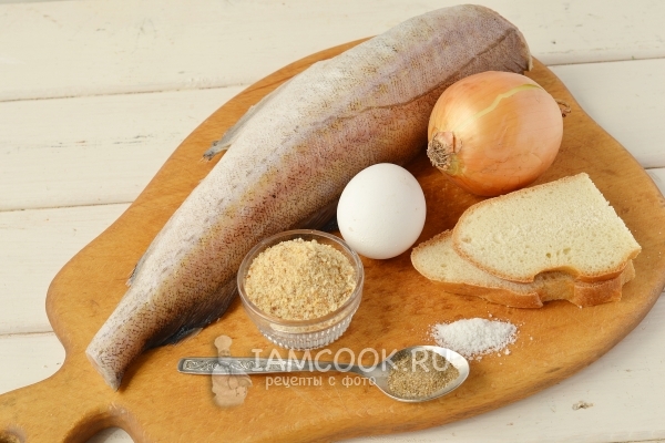 Ингредиенты для рыбных котлет в духовке