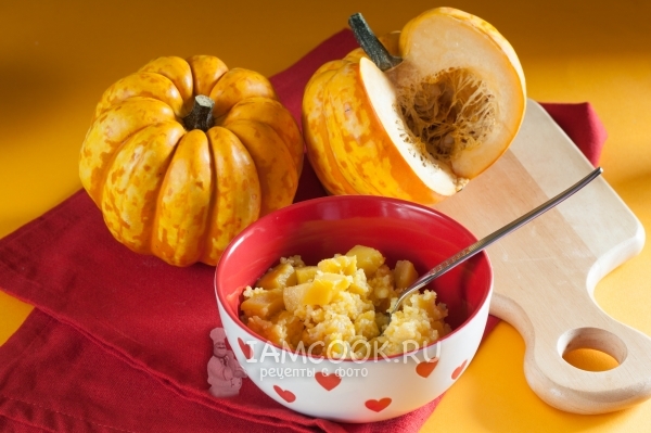 Фото кукурузной каши с тыквой