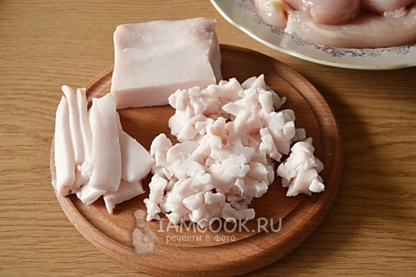 Порезать сало