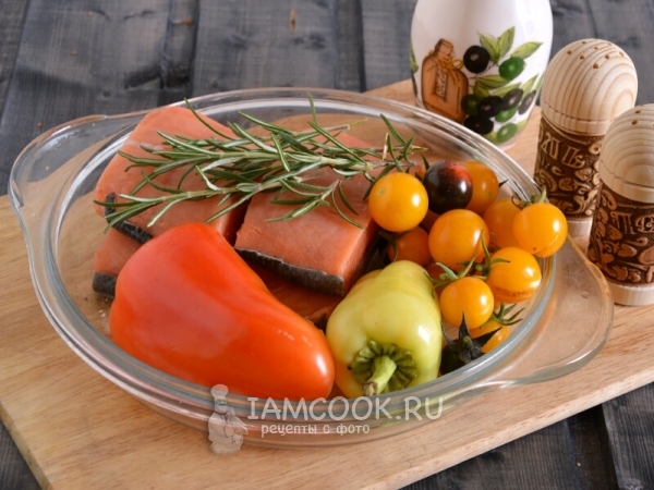 Ингредиенты для гольца, запеченного в духовке